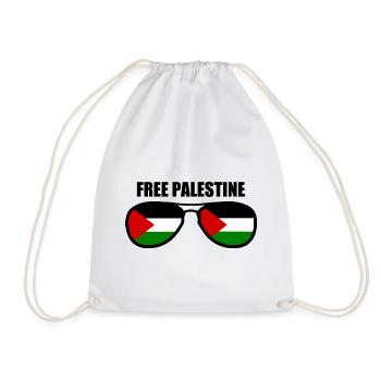 Free palestine - Turnbeutel - Weiß - Vorne