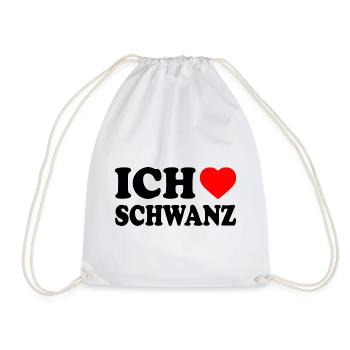 Ich liebe schwanz - Turnbeutel - Weiß - Vorne