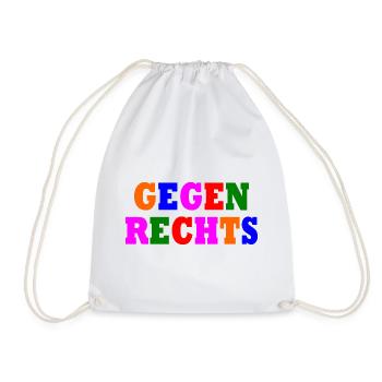 Gegen rechts - Turnbeutel - Weiß - Vorne