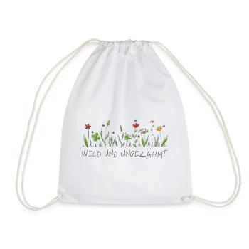 wiesenblume wild und ungezähmt wildblume blume - Turnbeutel - Weiß - Vorne