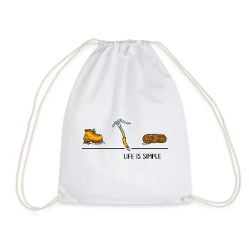 Klettern Bergsteiger Eisklettern Hochtour Gipfel - Drawstring Bag - white - Front