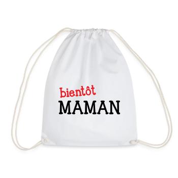 bientôt Maman ! Cadeau de grossesse - Sac de sport léger - blanc - Devant