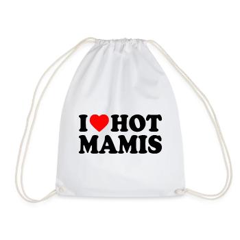 I love hot mamis - Turnbeutel - Weiß - Vorne