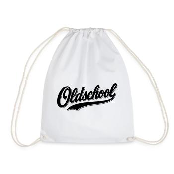 Oldschool Retro Logo T-Shirt - Turnbeutel - Weiß - Vorne