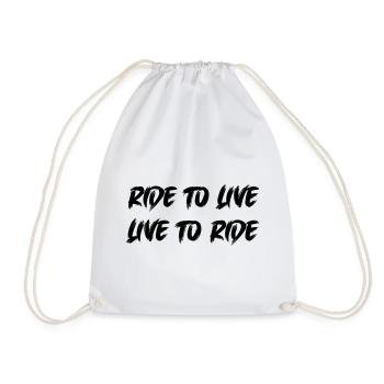 ride to live - Turnbeutel - Weiß - Vorne