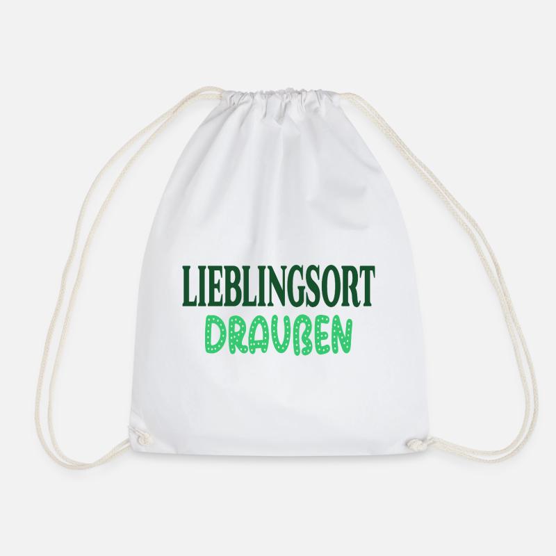 Well-being Favourite place outdoors - Drawstring Bag - white
