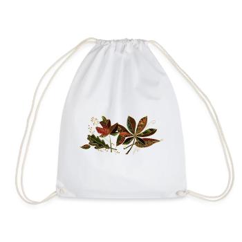 leaves - Drawstring Bag - white - Front