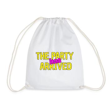 THE PARTY HAS ARRIVED, CAN GO MOUSE - Drawstring Bag - white - Front