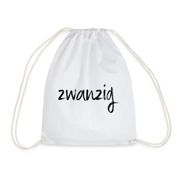 20 zwanzig 20. Geburtstag Geschenk - Turnbeutel - Weiß - Vorne