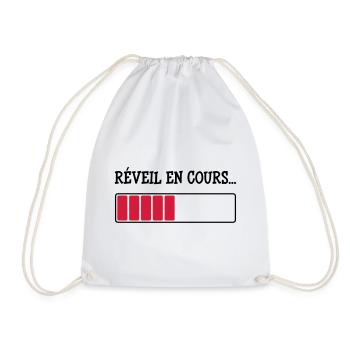 Réveil en cours... - Sac de sport léger - blanc - Devant