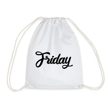 Friday - Drawstring Bag - white - Front