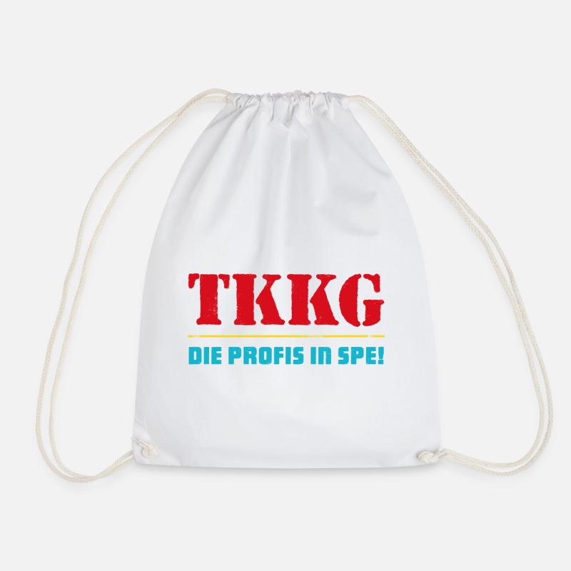 TKKG Die Profis In Spe! Buntes Logo - Turnbeutel - Weiß