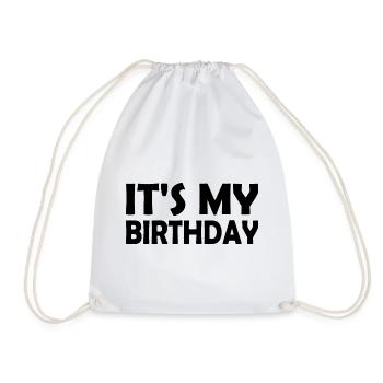 It's my birthday - Drawstring Bag - white - Front