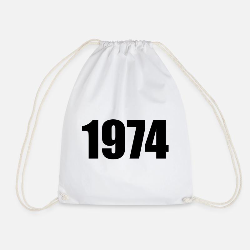 1974 Geburtstag Vorlage personalisieren gestalten - Turnbeutel - Weiß