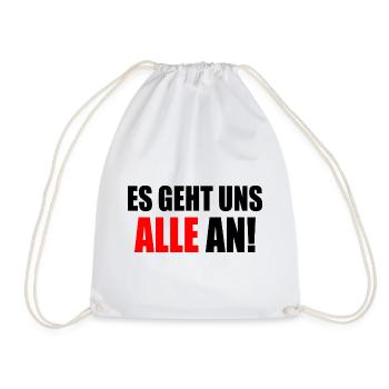 Es geht uns alle an - Turnbeutel - Weiß - Vorne