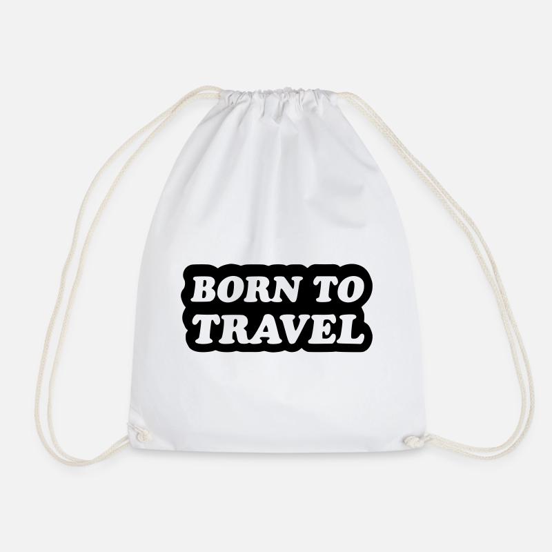 Né pour voyager - Sac de sport léger - blanc