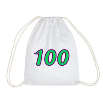 100. 100 JAHRE. 100-JÄHRIGES JUBILÄUM. GEBURTSTAG 100 - Turnbeutel - Weiß - Vorne