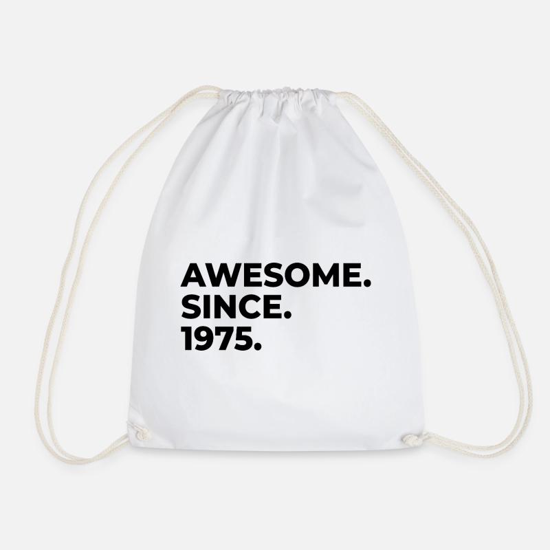 Awesome since 1975 | Geburtstag | Geschenk - Turnbeutel - Weiß