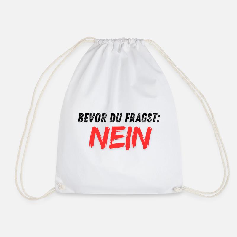 Bevor_du_fragst_NEIN - Turnbeutel - Weiß