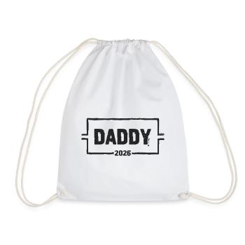 DADDY 2026 Stolzer werdender Vater - Turnbeutel - Weiß - Vorne