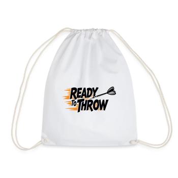 Ready to throw Darts Professional Outfit - Drawstring Bag - white - Front