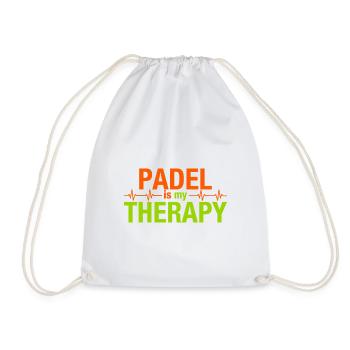 Padel est ma thérapie Heartbeat Sport Statement - Sac de sport léger - blanc - Devant