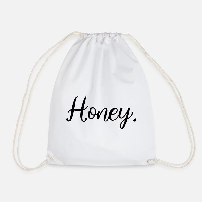 Frauen Herren Honig Honey Statement - Turnbeutel - Weiß