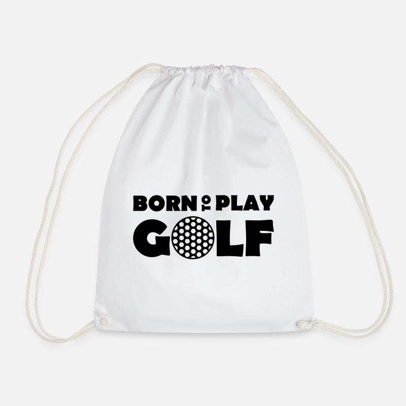 Born to play Golf - Turnbeutel - Weiß