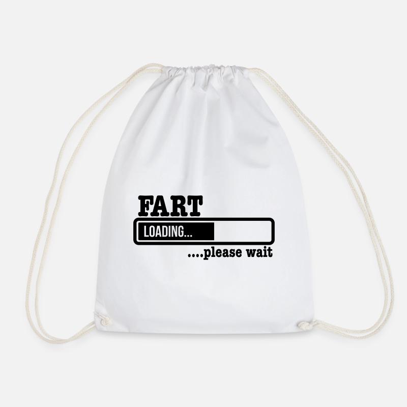 fart - Drawstring Bag - white