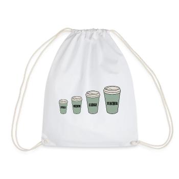 Teacher's Coffee - Drawstring Bag - white - Front