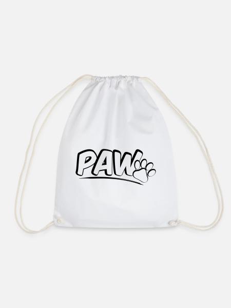 PAW Katzenpfötchen Katzenpfote Katzen - Turnbeutel - Weiß