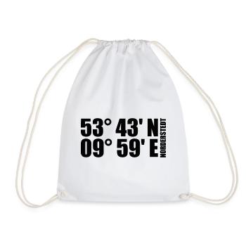 Coordonnées Norderstedt - Sac de sport léger - blanc - Devant