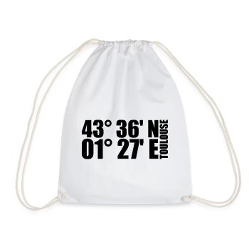 Toulouse coordinates - Drawstring Bag - white - Front