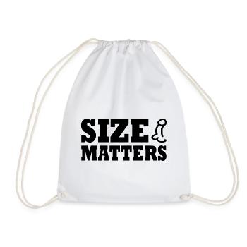Size matters penis - Turnbeutel - Weiß - Vorne