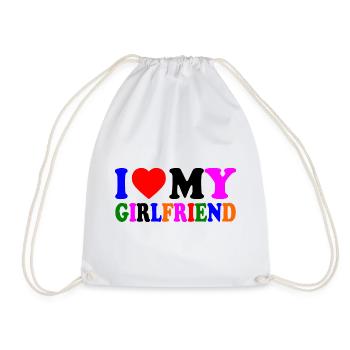 I love my girlfriend - Sac de sport léger - blanc - Devant