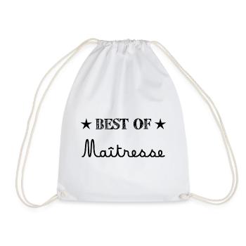 MISTRESS. THANK YOU. THANK YOU MISTRESS - Drawstring Bag - white - Front