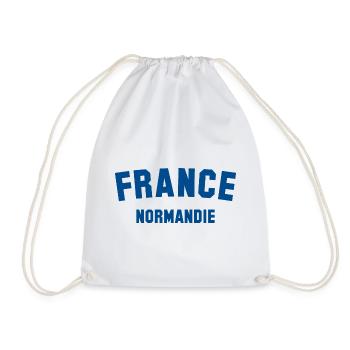 NORMANDY France - Drawstring Bag - white - Front