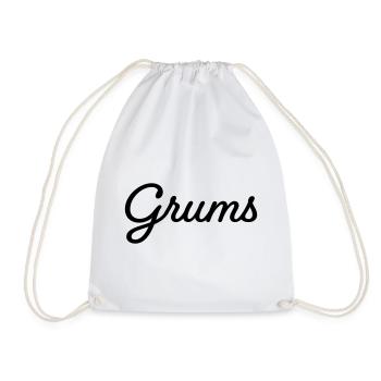 Grums noir - Sac de sport léger - blanc - Devant