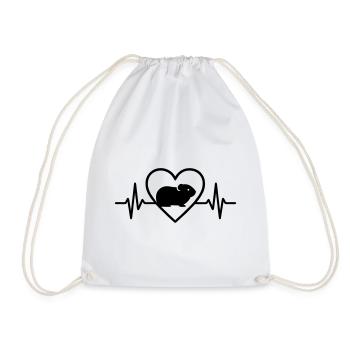 Coeur de cochon d’Inde - Sac de sport léger - blanc - Devant