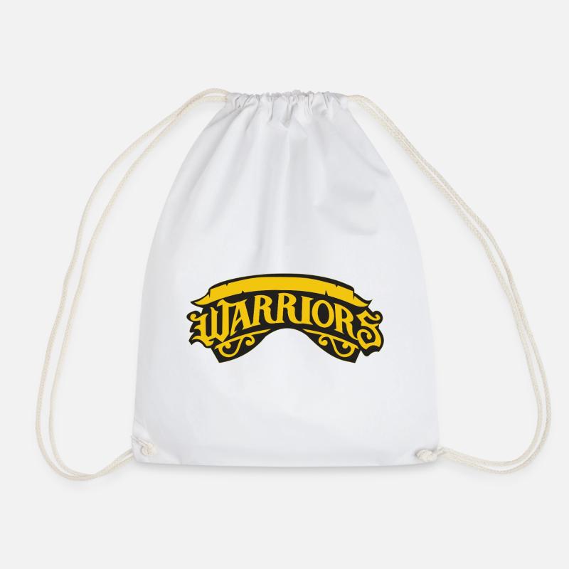 Warrior Banner - Drawstring Bag - white