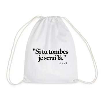 If you fall I'll be there - Drawstring Bag - white - Front