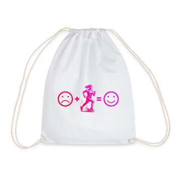 Racing Power Running Design - Drawstring Bag - white - Front