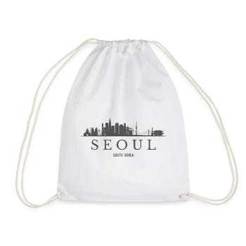 Seoul, Südkorea, Skyline von Seoul - Turnbeutel - Weiß - Vorne