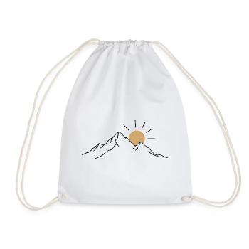 Mountain Sun - Drawstring Bag - white - Front