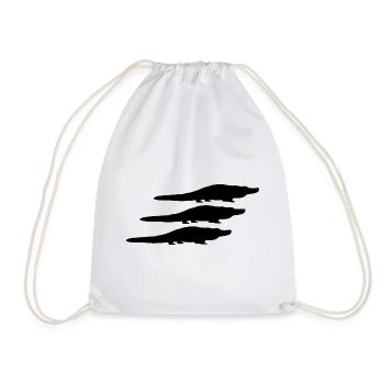 Silhouettes d’alligator - Sac de sport léger - blanc - Devant