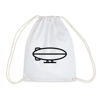 Airship - Drawstring Bag - white - Front