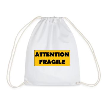 Attention Fragile - Sac de sport léger - blanc - Devant