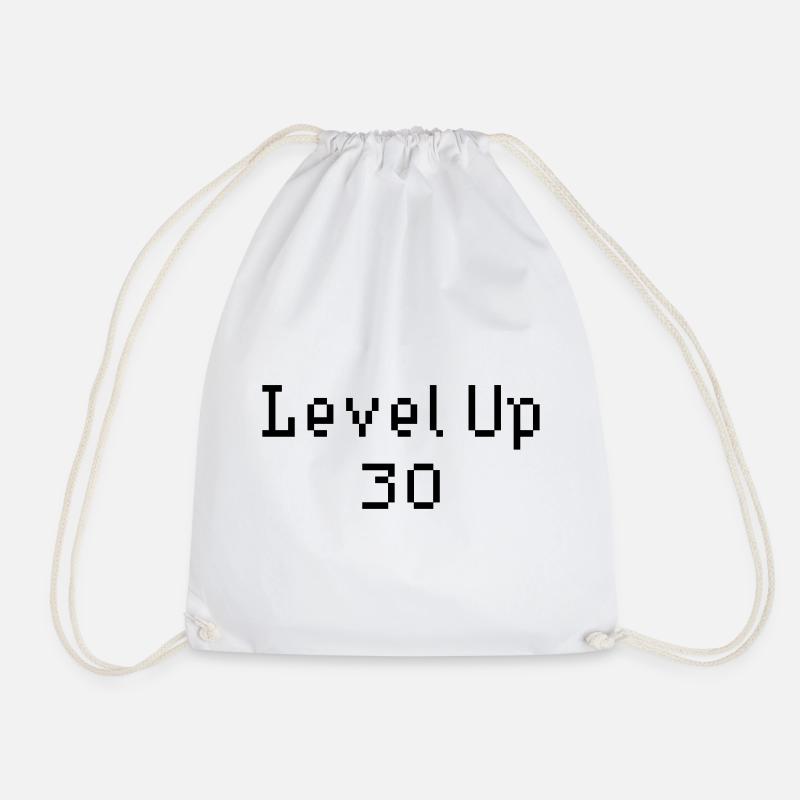 Level Up - 30. Geburtstag - Turnbeutel - Weiß
