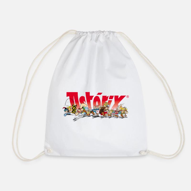 Asterix & Obelix Start for the Run - Drawstring Bag - white