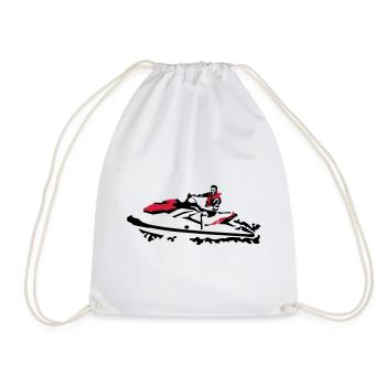 jetski - Drawstring Bag - white - Front